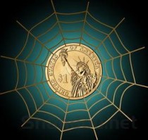 世界上最奇葩的蜘蛛，金钱活门蛛像枚钱币